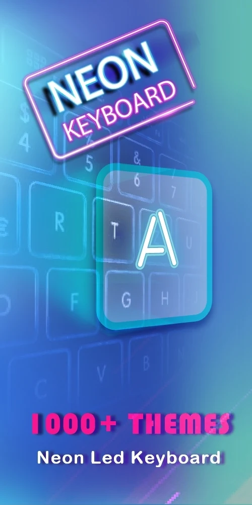 Neon LED Keyboard: RGB Font screenshot