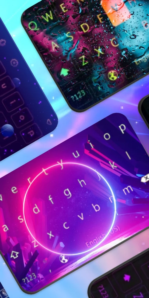Neon LED Keyboard: RGB Font screenshot