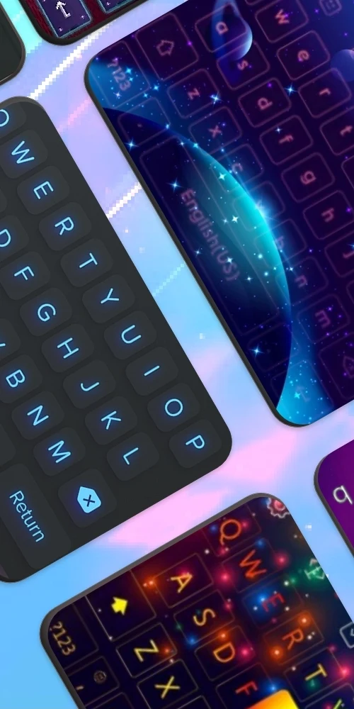 Neon LED Keyboard: RGB Font screenshot